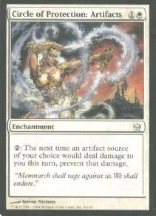 Circle of Protection: Artifacts -Foil Medium Play MTG Fifth Dawn - Image 1 of 1