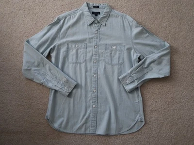 J.CREW JEANS DENIM WORKSHIRT IN LIGHT WASH SZ LARGE SLIM FIT - Image 1 of 4