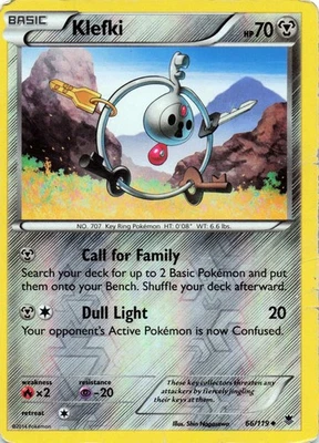 Klefki 66/119 - REVERSE HOLO - XY - Phantom Forces - LP - Image 1 of 2