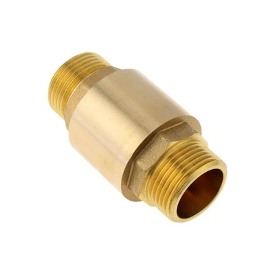 Brass Check Valves 3/4 Inch Male to Female One Way Horizontal Spring Designs - Image 1 of 4