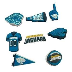 Set of 8 Jacksonville Jaguars Football 1” inch Croc plog charms ⚡️FAST SHIPPING - Picture 1 of 6