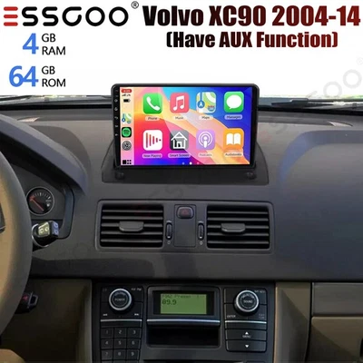 4G+64GB For Volvo XC90 2004-2014 Apple Carplay Car Stereo Radio Android14 GPS BT - Image 1 of 4