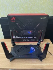 ASUS ROG Rapture WiFi 6 AX Gaming Router GT-AX6000 Dual Band 2.5G WAN/LAN Ports - Bild 1 von 6