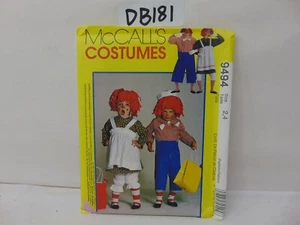 MCCALL'S SEWING PATTERN UNCUT COSTUME 9494 SZ 2,4 RAGGEDY ANN AND ANDY - Picture 1 of 3