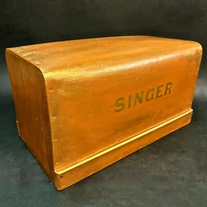 1910 SINGER SEWING MACHINE BENTWOOD BOX CARRYING CASE COVER FULL SIZE 201 15 66 - Picture 1 of 24