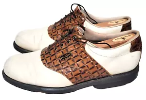 Zapatos de golf Footjoy DryJoy 10 W vintage para hombre 53628 con zapatero cedros - Imagen 1 de 9