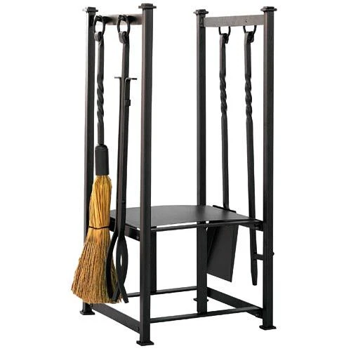 Olde World Iron Log Rack with Tools - Image 1 of 1