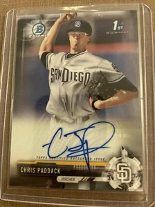 Bowman Chrome Chris Paddack 1st Bowman 2017 Auto Padres Twins - Imagen 1 de 2