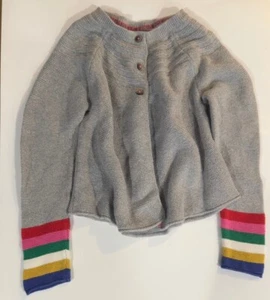 Mini Boden Cárdigan Suéter Gris Arco Iris Talla 7-8Y Equipo de Invierno BodenUS Buen Usado - Imagen 1 de 3