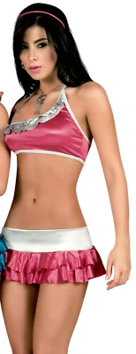 2052 Rosa Plata Bikini Conjunto Baile Gogo Club Ropa Natación Roller Rave S M L XL Foto 1 de 4