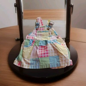 Jumper Dress Vintage Oshkosh  Patchwork Overall Dress Baby Girls size 12m - Picture 1 of 13