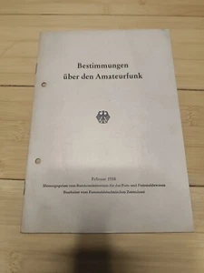 Von 1958 Bestimmungen über den Amateurfunk -sehr guter Zustand - Afbeelding 1 van 1
