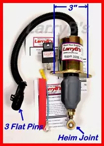 Dodge Diesel 3" espaciado de pernos, 3 pines planos, kit de solenoide de combustible con relé y fusible - Imagen 1 de 2