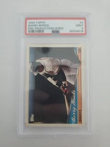 1994 Topps Pre-Production Rare | #2 Barry Bonds | PSA 9 Mint ๐ฅ - Picture 1 of 2