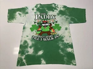 Buc-ees St Patricks Day Tie Dye The Paddy T Shirt Green YOUTH M - Flaw - Picture 1 of 9