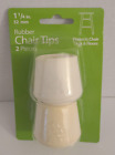 Waxman 441815W Rubber Chair Tips White 1-1/4" 2 pack