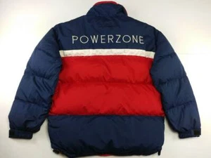 Powerzone jacket, blue down puffer jacket vintage windbreaker 90s hip hop size L - Picture 1 of 20
