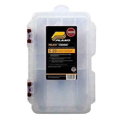 PLANO Prolatch Stowaway Storage Utility Box 3600 5-20 Organizer Compartments - Image 1 of 3
