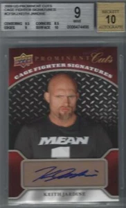 2009 UD PROMINENTE CORTES JAULA DE LUCHADOR FIRMAS #CFSKJ KEITH JARDININE BGS COMO NUEVO 9 - Imagen 1 de 3