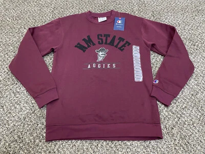 Nuevo México State Aggies Champion Sudadera Para Hombres S Pequeña Granate Manga Larga Crew Foto 1 de 4