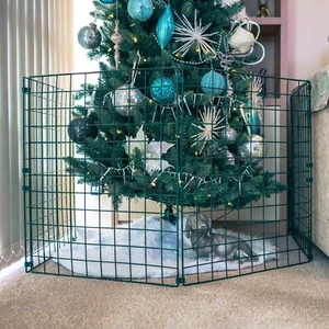 Christmas Xmas Tree Protector Dog Pet Safe Barrier Guard Freestanding Fence Cat - Picture 1 of 4