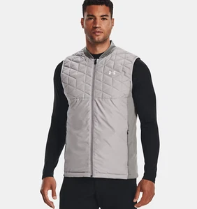 $120 UNDER ARMOUR Men's ColdGear® Reactor Golf Vest | Gray Wolf / Concrete | S - Picture 1 of 17
