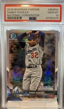 2018 Bowman Chrome National Convention Refractor Sandy Koufax #BNR-SK HOF POP 2