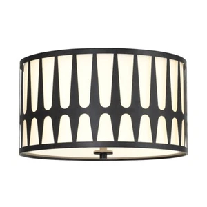 Crystorama Royston 3 Light Flush Mount, Black/White - ROY-800-BK - Picture 1 of 1