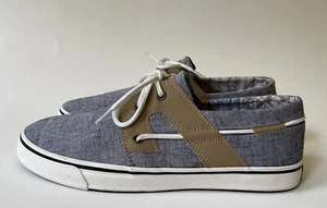 Tommy Bahama Stripes Breaker Black White Fabric Sneaker Boat Shoes Sz 10.5D -M35 - Picture 1 of 10