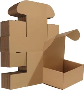 25 8X6X4 Corrugated Cardboard Shipping Boxes Mailing Moving Packing Carton Box - Picture 1 of 10