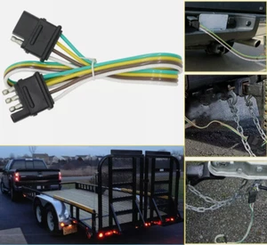 Connettore filo piatto spina 2 piedi 4 pin 18 AWG prolunga cablaggio luce rimorchio - Foto 1 di 12