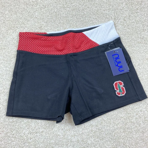 Stanford Cardinal NUYU Womens Large Yoga Shorts Black New Cover