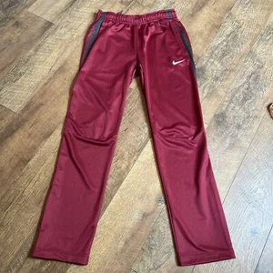 Nike | Burgundy Gray Track Pants w Pockets Size Men’s Small Excellent - Picture 1 of 14