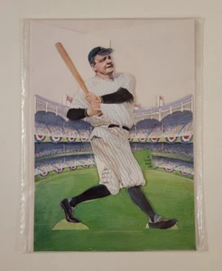 1981 Vintage BABE RUTH Sealed DIECUT GREETING CARD 3Dees Cardesign BASEBALL Rare - Picture 1 of 5