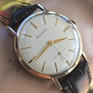 Reloj de cuerda manual vintage BULOVA Drake "A" para hombre 11AL 17Jewels 10K RGP 1967 - Imagen 1 de 15