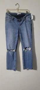 NWT ABERCROMBIE & FITCH THE ANKLE STRAIGHT MATERNITY JEANS WOMEN'S SIZE 27 4R - Picture 1 of 6