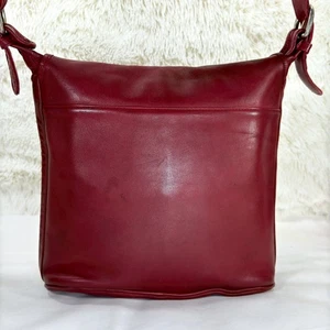 COACH GAD-4437 Vintage Flap Shoulder Bag Crossbody Red Glove-Tanned Leather USA - Bild 1 von 13