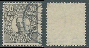 1911-12 SCHWEDEN GEBRAUCHT ABBILDUNGEN KÖNIG GUSTAV V 50 STUNDEN FILIGRAN BRIEF - US12-6 - Bild 1 von 1