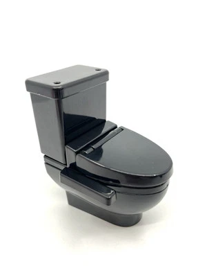 Mini Toilet Bidet Dollhouse Miniature Furniture Japanese  Bathroom Black Sealed - Image 1 of 4