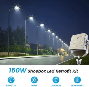 150W Shoebox LED Retrofit Kit ETL Listed For Parking Lot Street Warehouse Lights - Picture 1 of 9