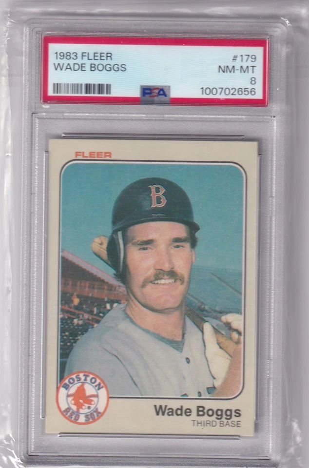 Fleer Wade Boggs 1983 #179 * novato * Red Sox * casi nuevo-como nuevo PSA 8 Foto 1 de 1