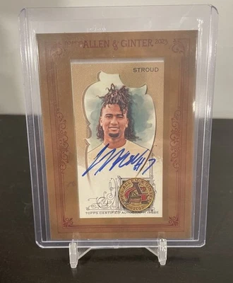 CJ Stroud 2023 Topps Allen & Ginter Framed Mini Rookie Auto RC Rare Clean - Image 1 of 4