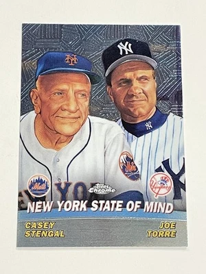 Topps 2001 cromo béisbol Topps combos Casey Stengel y Joe Torre - Nueva York Foto 1 de 2