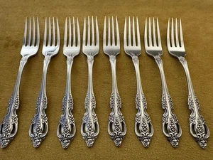 Lot of (8) Oneida RENOIR-PEMBROOKE Stainless Dinner Forks 7 1/4" - - Picture 1 of 8