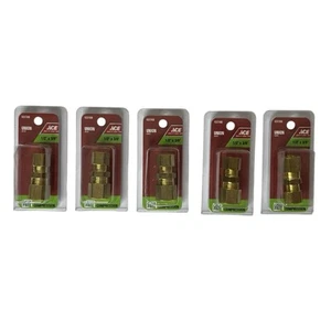 5 Pack 1/2" x 3/8" Ace Brass Compression Tube Reducing Union Connection - Picture 1 of 3