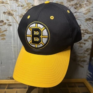VTG 90s NHL Boston Bruins Hockey Twins Enterprise Snapback Hat Cap - Picture 1 of 18