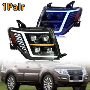 For Mitsubishi Montero Pajero 2009-2021 V93 V97 Sequential Turn LED Headlights - Picture 1 of 14