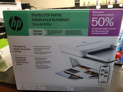 HP DeskJet 4255e All-in-One Inkjet Printer, Color Mobile Print, Copy, Scan Up to - Image 1 of 4