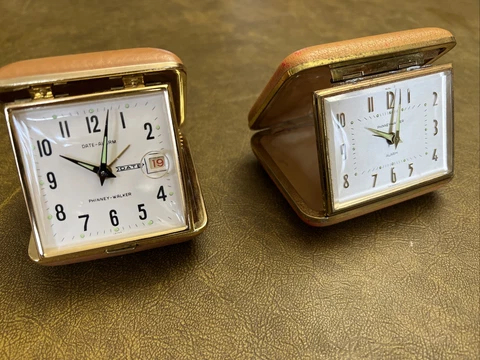 2 Phinney-Walker Travel Alarm Clock. Made in Germany And Japan Cover