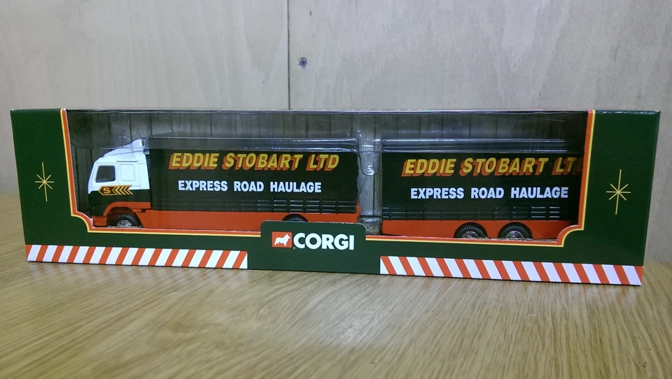 2x Boxed Model Corgi Eddie Stobart Lorry Truck Trailer VOLVO ERF 59502 59516